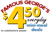 $3.50 Everyday Specials